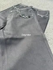 【預售】【過驗】GUC 26SS Horsebit detail 馬蹄扣水洗丹寧牛仔褲長褲工裝褲 直筒微喇 原色黑色：圖片 7