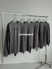 Alexander Wang 24FW 發泡閃粉印花 簡約圓領長袖T恤 水洗花崗岩色：圖片 19