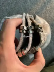 巴黎 BLC 24SS 破壞做舊水洗泥染螺絲刺繡logo 棒球帽老帽鴨舌帽帽子 黑灰色：圖片 7