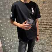 【現貨】【福利回饋免運】Ra1ph Lauren Polo 大馬刺繡 簡約素色 短袖T恤 黑色 合身版型：圖片 5