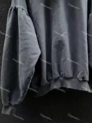 巴黎 BLC 23FW Be kind 補丁刺繡做舊破壞 logo字母 帽T連帽衛衣 水洗藍黑 柏林限定：圖片 15