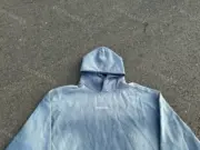 巴黎 BLC 23FW 經典logo 水洗做舊褪色 漸變漸層霧霾藍 帽T連帽衛衣帽衫：圖片 8