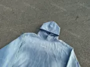 巴黎 BLC 23FW 經典logo 水洗做舊褪色 漸變漸層霧霾藍 帽T連帽衛衣帽衫：圖片 9