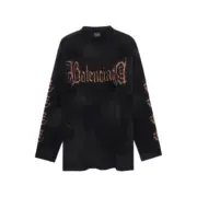 【預售】【福利回饋】巴黎 BLC 23FW Heavy Metal T-shirt 梵文泥染做舊 長袖T恤：圖片 2