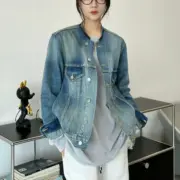 Maison Margiela 22FW 馬吉拉 水洗做舊無領牛仔外套夾克 單寧外套 mm6：圖片 3