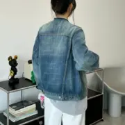 Maison Margiela 22FW 馬吉拉 水洗做舊無領牛仔外套夾克 單寧外套 mm6：圖片 4