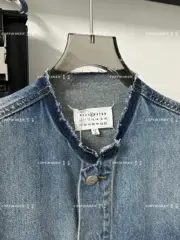 Maison Margiela 22FW 馬吉拉 水洗做舊無領牛仔外套夾克 單寧外套 mm6：圖片 12