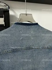 Maison Margiela 22FW 馬吉拉 水洗做舊無領牛仔外套夾克 單寧外套 mm6：圖片 13