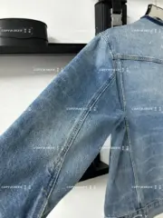 Maison Margiela 22FW 馬吉拉 水洗做舊無領牛仔外套夾克 單寧外套 mm6：圖片 14