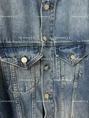 Maison Margiela 22FW 馬吉拉 水洗做舊無領牛仔外套夾克 單寧外套 mm6：圖片 15