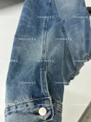 Maison Margiela 22FW 馬吉拉 水洗做舊無領牛仔外套夾克 單寧外套 mm6：圖片 19