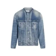 Maison Margiela 22FW 馬吉拉 水洗做舊無領牛仔外套夾克 單寧外套 mm6：圖片 2