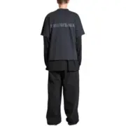 巴黎 BLC 24SS 模糊logo 噴繪 水洗做舊破壞 短袖T恤：圖片 4