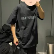 巴黎 BLC 24SS 模糊logo 噴繪 水洗做舊破壞 短袖T恤：圖片 5