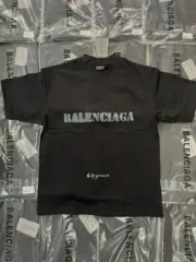 巴黎 BLC 24SS 模糊logo 噴繪 水洗做舊破壞 短袖T恤：圖片 7