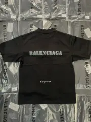 巴黎 BLC 24SS 模糊logo 噴繪 水洗做舊破壞 短袖T恤：圖片 8