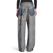 【現貨】【福利回饋】巴黎 BLC 24FW BAGGY 反轉口袋水洗破洞大破壞 丹寧牛仔褲 直筒褲：圖片 4