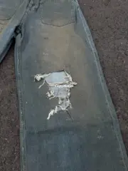 【現貨】【福利回饋】巴黎 BLC 24FW BAGGY 反轉口袋水洗破洞大破壞 丹寧牛仔褲 直筒褲：圖片 6