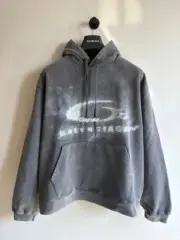 【準現貨】【福利回饋】 BLC 25FW 單環環形水洗煙霧logo 褪色帽T連帽衛衣帽衫 黑色：圖片 7