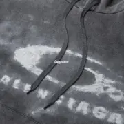 【準現貨】【福利回饋】 BLC 25FW 單環環形水洗煙霧logo 褪色帽T連帽衛衣帽衫 黑色：圖片 9