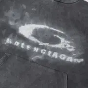 【準現貨】【福利回饋】 BLC 25FW 單環環形水洗煙霧logo 褪色帽T連帽衛衣帽衫 黑色：圖片 10