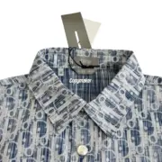 【現貨】D1OR 20FW Oblique 滿版logo 滿印 牛仔襯衫夾克外套 藍色：圖片 9