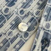 【現貨】D1OR 20FW Oblique 滿版logo 滿印 牛仔襯衫夾克外套 藍色：圖片 11