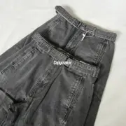 【現貨】【過驗】【2026新年福利】LEMAIRE 25SS 水洗灰 彎刀牛仔褲工裝褲休閒褲 可調節腰帶：圖片 6