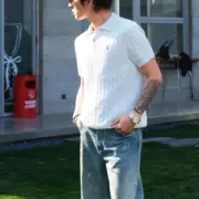 【現貨】Ra1ph Lauren Polo 小馬刺繡 麻花針織老錢風 polo衫短袖T恤 藏青/白色：圖片 8