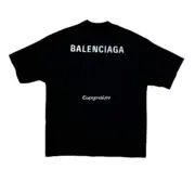 【現貨】【全套包裝】巴黎 BLC 24FW 3M反光鑽石噴砂顆粒 胸口小字 背面大字 短袖T恤：圖片 6