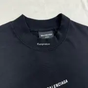 【現貨】【全套包裝】巴黎 BLC 24FW 3M反光鑽石噴砂顆粒 胸口小字 背面大字 短袖T恤：圖片 10