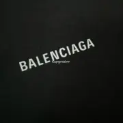 【現貨】【全套包裝】巴黎 BLC 24FW 3M反光鑽石噴砂顆粒 胸口小字 背面大字 短袖T恤：圖片 11