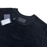 PRA 23FW 素色簡約 三角標小logo 鐵牌 大學T圓領衛衣長袖：圖片 15