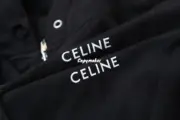 【現貨】CELIN 24FW 經典字母小LOGO印花 簡約素色 連帽外套夾克 黑色：圖片 9
