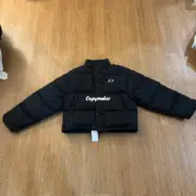 巴黎 BLC 24FW 雙面穿 刺繡小logo 別針 類羽絨棉服夾克外套 黑色/深藍色：圖片 10