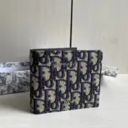 【預售】D1OR 經典款 老花 頭層牛皮 八卡皮夾錢包短夾 二色：圖片 5