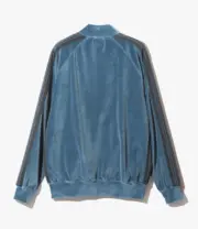 Needles 23AW R.C Track Jacket 蝴蝶刺繡 絲絨復古織帶 外套夾克 孔雀藍：圖片 7