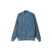 Needles 23AW R.C Track Jacket 蝴蝶刺繡 絲絨復古織帶 外套夾克 孔雀藍：圖片 2