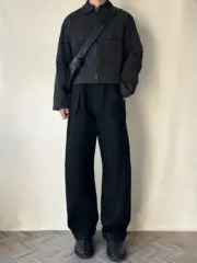 【現貨】【過驗】LEMAIRE 25SS 黑色 彎刀牛仔褲工裝褲休閒褲 可調節腰帶：圖片 3