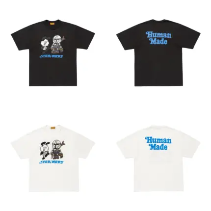 【預售】Human Made x Star Wars 26SS 星球大戰聯名 竹節棉 圓筒短袖T恤 黑/白