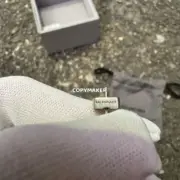 【現貨】【全套包裝】巴黎 BLC 雙B鎖扣BB字母 經典款 帶鑽 鈦鋼 耳環耳釘：圖片 11