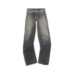 【預售】Acne Studios 25SS 彎刀 水洗潑墨黑灰 2006F 闊腿牛仔褲寬版工裝褲