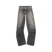 【預售】Acne Studios 25SS 彎刀 水洗潑墨黑灰 2006F 闊腿牛仔褲寬版工裝褲