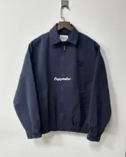 【現貨】M1U M1U 24FW 繆繆 字母貼布刺繡 水洗拉鍊夾克外套 內裏絲光棉 廓形：圖片 2