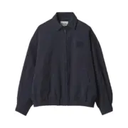 【現貨】M1U M1U 24FW 繆繆 字母貼布刺繡 水洗拉鍊夾克外套 內裏絲光棉 廓形