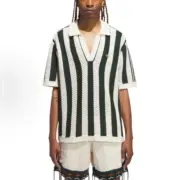 【預售】CLOT x AD originals 25SS Pique Polo 條紋拼色針織毛巾短袖T恤Polo衫：圖片 3