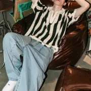 【預售】CLOT x AD originals 25SS Pique Polo 條紋拼色針織毛巾短袖T恤Polo衫：圖片 6