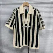 【預售】CLOT x AD originals 25SS Pique Polo 條紋拼色針織毛巾短袖T恤Polo衫：圖片 8