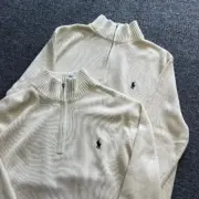【預售】Polo Ra1ph Lauren 25FW 小馬刺繡 針織老錢風半拉鏈立領polo衫長袖毛衣T恤衛衣 三色：圖片 10