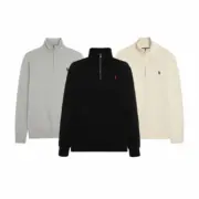 【預售】Polo Ra1ph Lauren 25FW 小馬刺繡 針織老錢風半拉鏈立領polo衫長袖毛衣T恤衛衣 三色